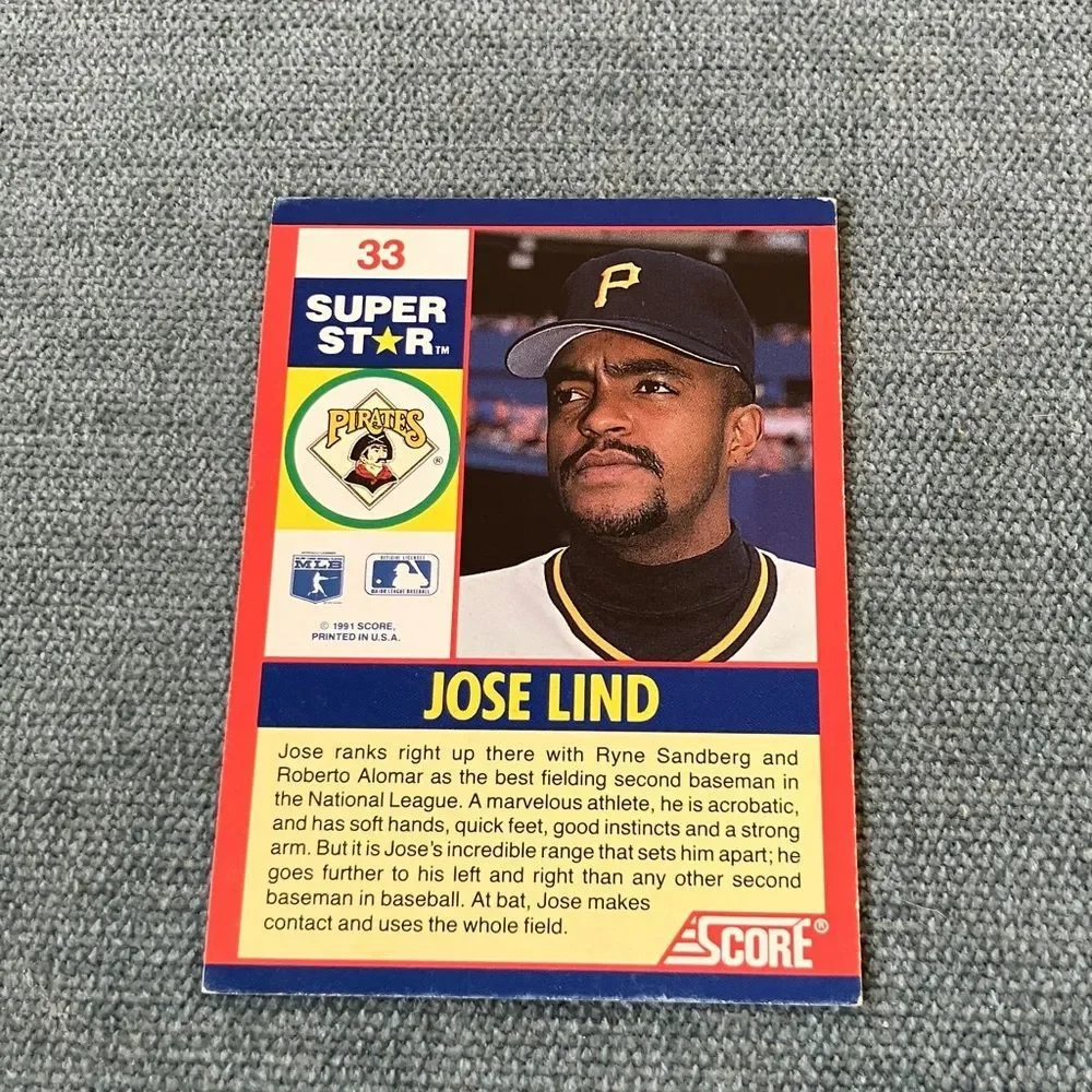 1991 Score Pittsburgh Pirates Baseball Card Trading Card